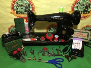 Vintage Singer 201 - 2 Centennial Sewing Machine Serviced & Cleaned