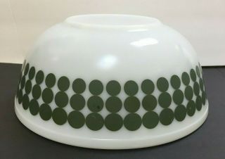Vintage Pyrex Green Dot Bowl 4 Quart Polka Dot