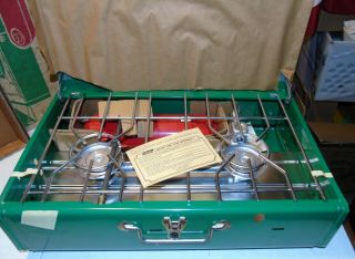 1975 • In Open Box • Coleman 2 - Burner Camp Stove • Model 413 • Made In Usa