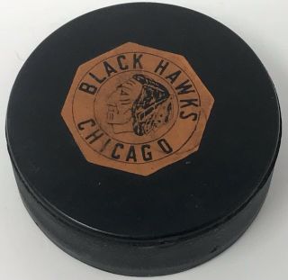 Vintage 6 Chicago Blackhawks Nhl Puck - Game Converse Art Ross