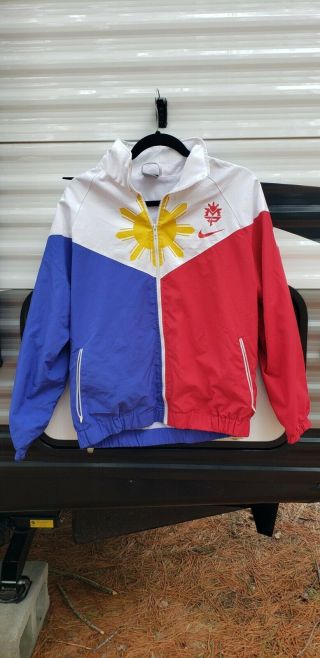 Vintage Nike Manny Pacquiao Team Rare Jacket Small S Men’s Philippines Flag Coat