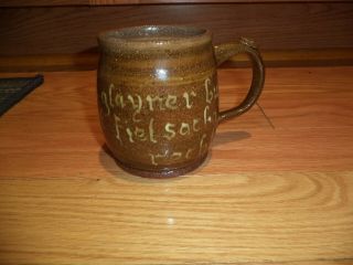 Vintage Left - Handed Russel Henery,  Hay Creek Pottery,  Red Clay 9/69 Mug Signed