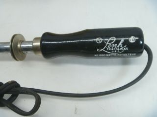 Lenk No.  1500 150 watt 115 volt Electric Calf Dehorner Soldering Iron Vintage 2
