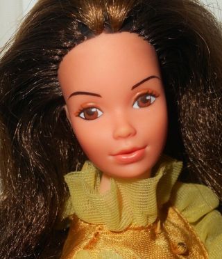 Vintage HTF PHOTO FASHION PJ HEAD TAIWAN BARBIE BODY IN GOLDEN GLITTER 3340 2