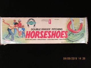 Vintage Set Of 4 Diamond Duluth Double Ringer 2 1/2 Lb Horseshoes A & B Usa Made