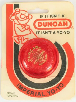Vintage Nos Duncan Imperial Yo - Yo Yoyo Made In Usa Red Toy