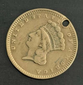 Vintage Us Liberty Gold Coin Love Token Engraved Script Initials / Pendant