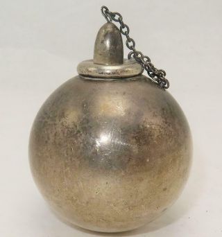 Antique Cottle Sterling Silver Miniature Oil Lamp / Cigar Bomb Table Lighter