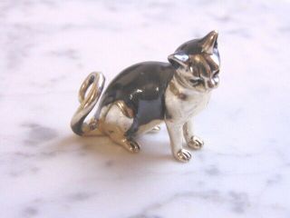 Vintage Collectible Sterling Silver Cat Figure 22.  4g E752