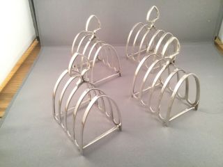 Edward Viii Gothic Arch Style Solid Silver Toast Rack,  Birm C1936