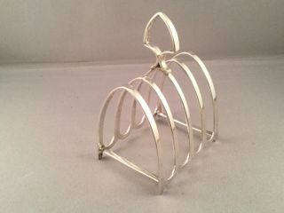 EDWARD VIII GOTHIC ARCH STYLE SOLID SILVER TOAST RACK,  Birm C1936 2