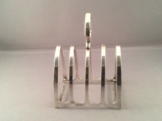 EDWARD VIII GOTHIC ARCH STYLE SOLID SILVER TOAST RACK,  Birm C1936 3