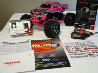 Traxxas Stampede Vxl Custom Ready To Run Highly Modified Rpm W/ Rare Pink Body