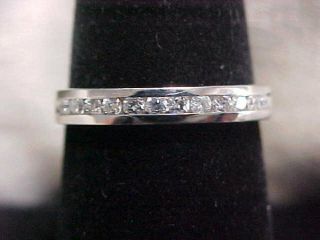 Estate.  36ctw Natural Diamond Wedding Band - Ring 14k White Gold Sz7.  25 No Reserv