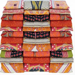 Indian Vintage Kantha Blanket Throw Quilt Hippy Bohemian Quilt