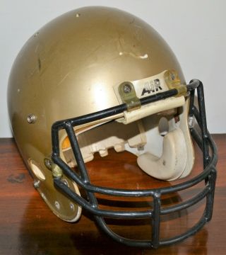 Vintage Gold & Black Schutt Air American Football Helmet Size Large