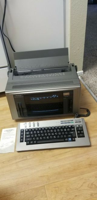 Vintage Panasonic Kx - W1500 Typewriter Word Processor W/ Built - In Printer/screen