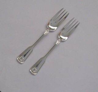 (1) Tiffany Sterling Shell & Thread 4 - Tine Pastry Fork 6 " L 1905 Mark 2 Avail.
