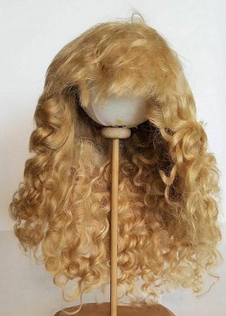 French Mohair Wig - Aurelie Extended Length - French/german Size 9 Pale Blond