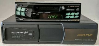 Vintage Alpine Tdm - 7582 Cassette Receiver Stereo / Cd Changer Chm - S630