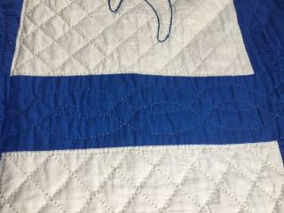 Vintage Blue Bird/Dove Embroidered Hand Quilted Quilt Simply 6