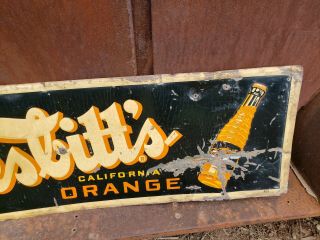 1940s Vintage Nesbitt ' s Orange Soda Old Embossed Tin Sign advertising pop 3