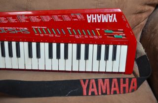 Vintage Red Yamaha Keytar SHS - 10 FM Digital Keyboard With Midi & Strap 5