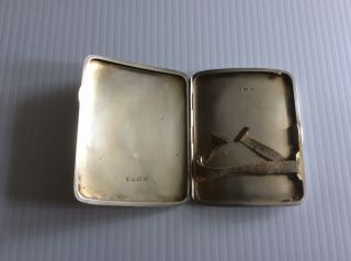 Solid Silver Cigarette Case In Memory Of Capt Tempest Hicks 1917 Millitaria 6