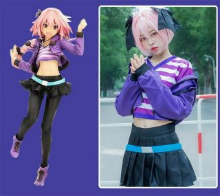 Fate/grand Order Apocrypha Fa Rider Astolfo Coat Dress Suit Cosplay Costume Wig