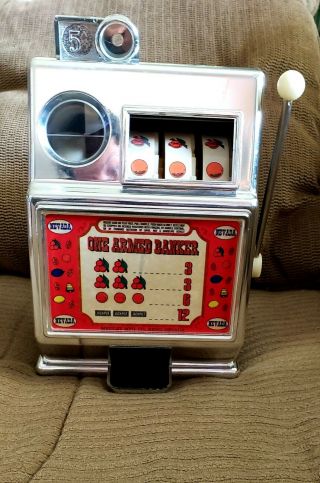Vintage One Armed Banker Slot Machine Toy (carousel Ind. ) Rare