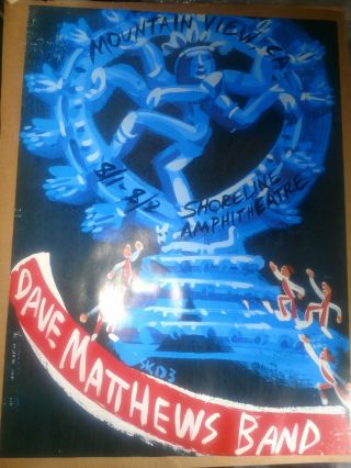 Dave Matthews Band 2003 Vintage Concert Poster Mountain View Shiva Rare