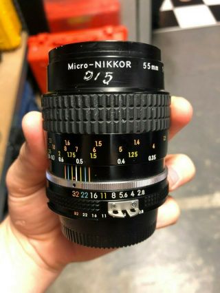 Nikon Micro Nikkor 55mm F/2.  8 Ai - S Lens (vintage)