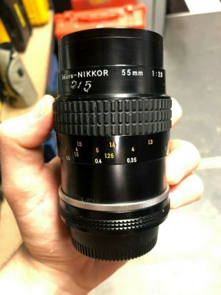 Nikon Micro NIKKOR 55mm f/2.  8 Ai - S Lens (Vintage) 2