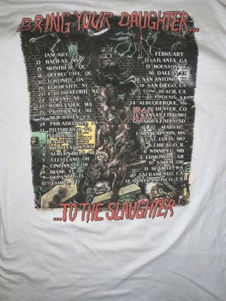 90s Iron Maiden rare Bring Your Daughter to the Slaughter t - shirt vintage 2