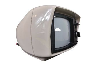 Space Age Mid Century Vtg 1970 Sears Portable Color Tv Television 564 - 4019 Japan