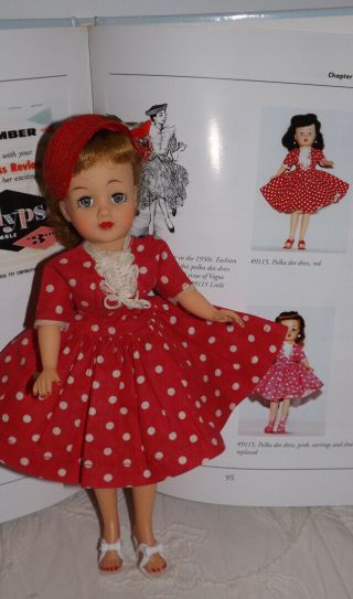 Ideal Little Miss Revlon Doll 1957 Lmr 10 1/2 " In 9155 Polka Dot Lucy Outfit