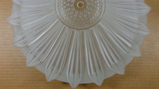 Vintage Art Deco Frosted Glass Sunflower Ceiling Light Shade 12” Opening 3