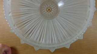 Vintage Art Deco Frosted Glass Sunflower Ceiling Light Shade 12” Opening 6