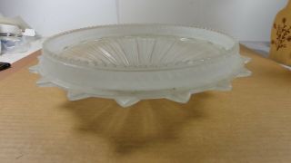 Vintage Art Deco Frosted Glass Sunflower Ceiling Light Shade 12” Opening 7
