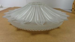 Vintage Art Deco Frosted Glass Sunflower Ceiling Light Shade 12” Opening 8