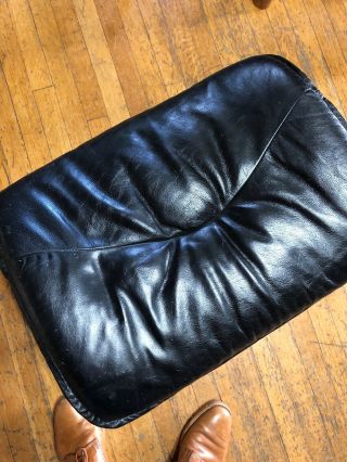 Vintage Ekornes Stressless Chair Ottoman Chrome & Leather 6