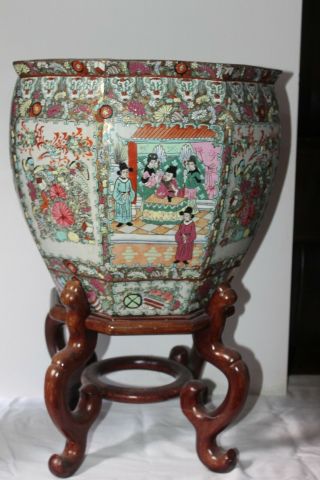 Vintage Large Japanese Satsuma Vase With Stand - Signed