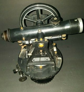 Vintage W&le Gurley Survey Transit Scope In Case With Tri - Pod & Tools