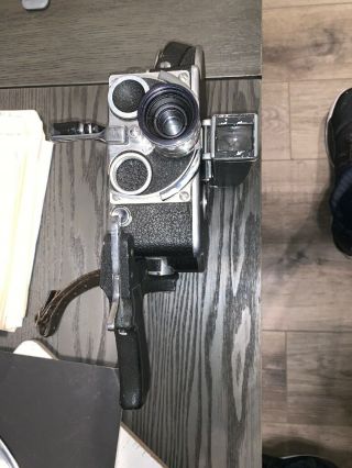 Vintage Paillard Bolex H16 Film Movie Camera body & Handle With A F=25mm Lense 2