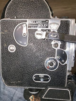 Vintage Paillard Bolex H16 Film Movie Camera body & Handle With A F=25mm Lense 8