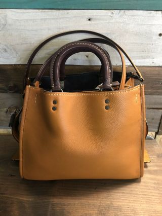 COACH Rogue Bag Glove tanned Pebbled Leather 20315 Butterscotch Handbag RARE 4