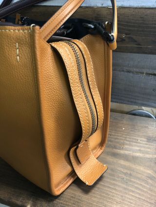 COACH Rogue Bag Glove tanned Pebbled Leather 20315 Butterscotch Handbag RARE 5