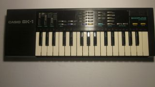 Vintage 80s Casio Sk - 1 Sampling 32 Key Keyboard Synthesizer &