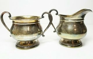 Prelude International Sterling Silver Sugar Bowl & Creamer Set C147