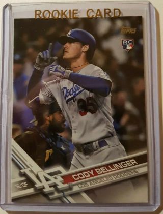 2017 Topps Update Very Rare Sp Cody Bellinger Sp Rookie Card Us50.  Dodgers.
